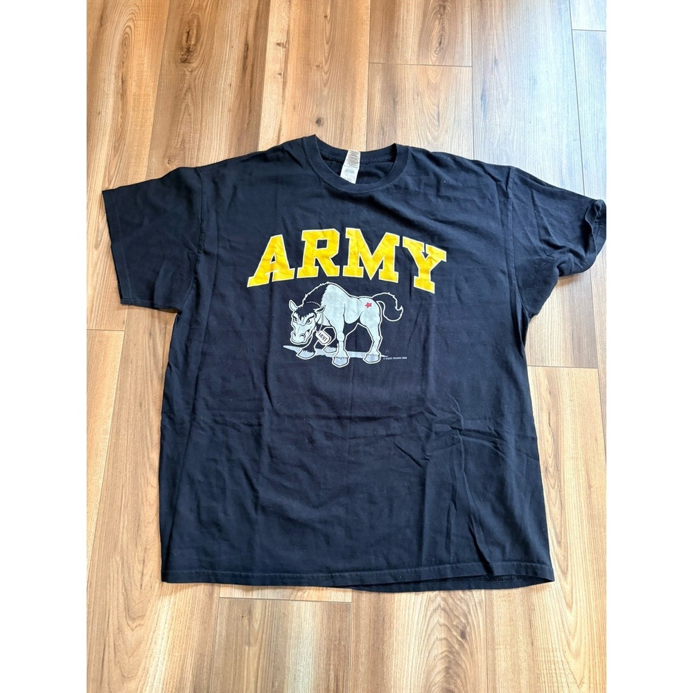 US Army T-shirt Men's XL‎ Black Gildan Cotton Soft Military Armed Forces